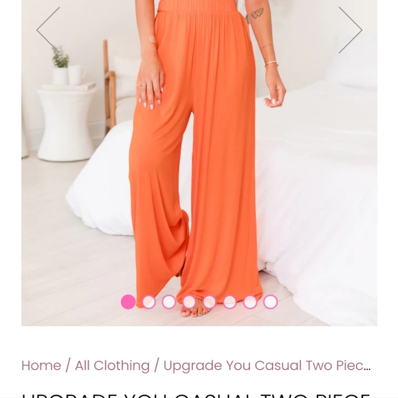 UPGRADE YOU CASUAL TWO PIECE ORANGE SET Size Small from Pinklily! - Picture 4 of 9